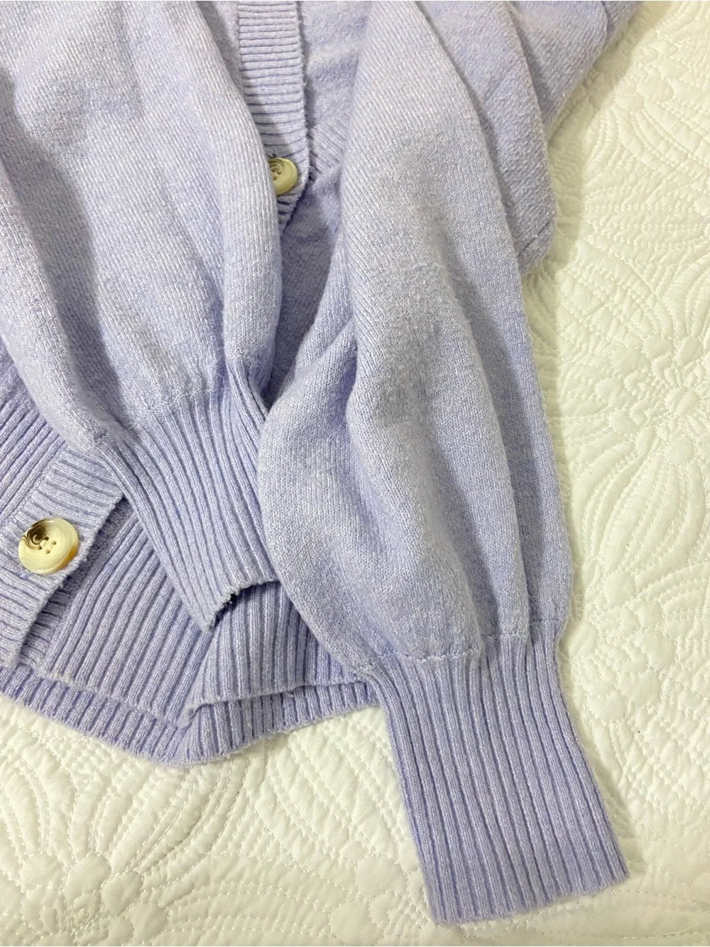 Cropped V-Neck Cardigan Sweater